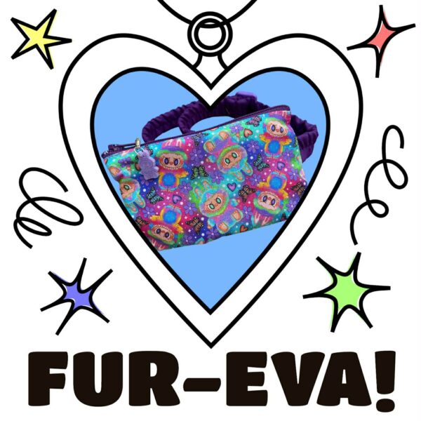 Insulin Pump pouch Labubu with 1 matching zip charm