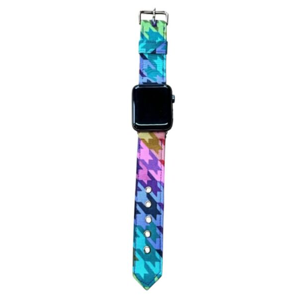 Rainbow Dog Tooth Check Watch strap to fit Apple watch